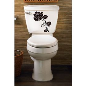 Tilki Dünyası Floral Gül Klozet Kapağı ve Banyo Sticker