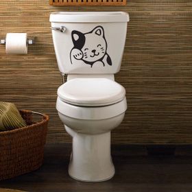 Tilki Dünyası Kedicik Klozet Kapağı ve Banyo Sticker