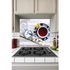 Tilki Dünyası Mutfak Ocağı Arkası Çay Saati Sticker