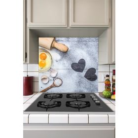 Tilki Dünyası Mutfak Ocağı Arkası Sevgi ile Yapılan Yemek Sticker