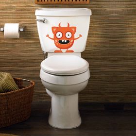 Tilki Dünyası Red Monster Klozet Kapağı ve Banyo Sticker