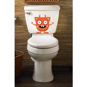 Tilki Dünyası Red Monster Klozet Kapağı ve Banyo Sticker