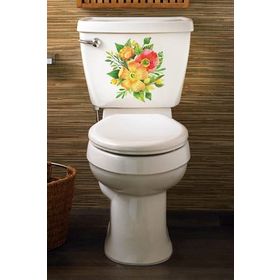Tilki Dünyası Rengarenk Çiçekler Klozet Kapağı ve Banyo Sticker