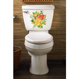 Tilki Dünyası Rengarenk Çiçekler Klozet Kapağı ve Banyo Sticker