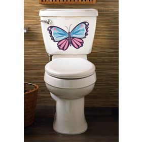 Tilki Dünyası Renkli Şirin Kelebek Klozet Kapağı ve Banyo Sticker