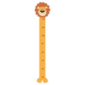 Tilki Dünyası Sevimli Aslan Boy Cetveli Duvar Stickerı