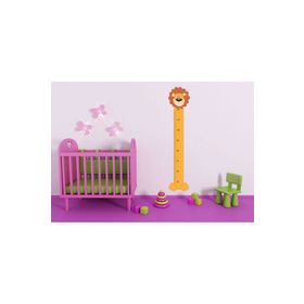 Tilki Dünyası Sevimli Aslan Boy Cetveli Duvar Stickerı