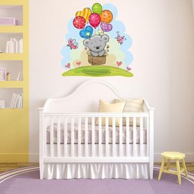 Tilki Dünyası Sevimli Ayıcık ve Balonlar Konsept Çocuk Odası Duvar Stickerı