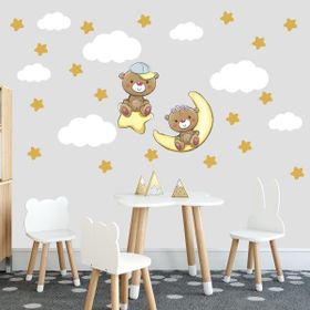 Tilki Dünyası Sevimli Ayıcıklar Dekoratif Çocuk Odası Duvar Stickerı