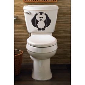 Tilki Dünyası Sevimli Baykuş Klozet Kapağı ve Banyo Sticker