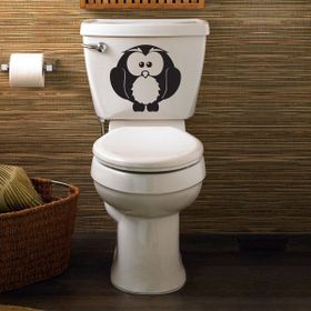 Tilki Dünyası Sevimli Baykuş Klozet Kapağı ve Banyo Sticker