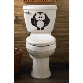 Tilki Dünyası Sevimli Baykuş Klozet Kapağı ve Banyo Sticker