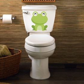 Tilki Dünyası Sevimli Kurbağa Klozet Kapağı ve Banyo Sticker