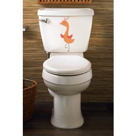 Tilki Dünyası Sevimli Kuş Klozet Kapağı ve Banyo Sticker
