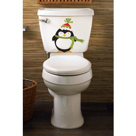 Tilki Dünyası Sevimli Penguen Klozet Kapağı ve Banyo Sticker