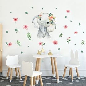 Tilki Dünyası T0355 ST Sevimli Fil Çocuk Odası Duvar Sticker