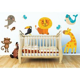 Tilki Dünyası TILKI-3058 Sevimli Hayvanlar Alemi SHA06 Duvar Sticker