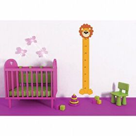 Tilki Dünyası TILKI-3105 Sevimli Aslan Boy Cetveli Duvar Sticker