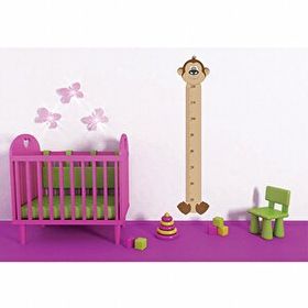 Tilki Dünyası TILKI-3108 Sevimli Maymun Boy Cetveli Duvar Sticker