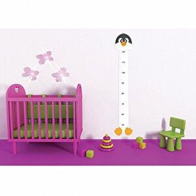 Tilki Dünyası TILKI-3109 Sevimli Penguen Boy Cetveli Duvar Sticker