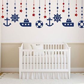 Tilki Dünyası TILKI-74953 Kaptan Olacak Çocuk XL Denizci Bebek ve Çocuk Odası Duvar Sticker