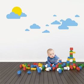 Tilki Dünyası TILKI-74964 Bulutlarda Güneş Bebek ve Çocuk Odası Duvar Sticker