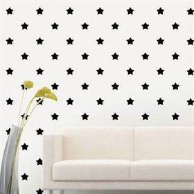 Tilki Dünyası TILKI-75011 180 Adet Siyah Renk Yıldız Set Bebek ve Çocuk Odası Duvar Sticker
