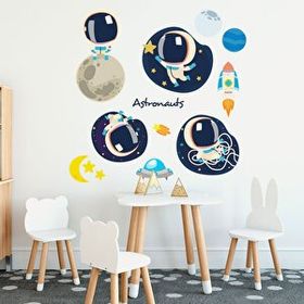 Tilki Dünyası TILKI-76286 Astronot Sticker Serisi Çocuk Odası Duvar Sticker