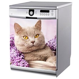 Tilki Dünyası Tusador Sevimli Kedicik Bulaşık Makinesi Stickerı