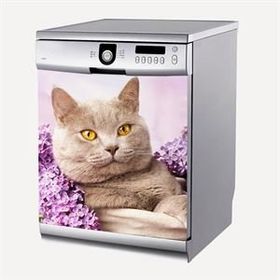 Tilki Dünyası Tusador Sevimli Kedicik Bulaşık Makinesi Stickerı