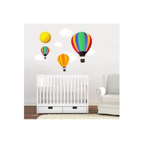 Tilki Dünyası Uçan Balon Bulut ve Güneş Bebek ve Çocuk Odası Duvar Stickerı