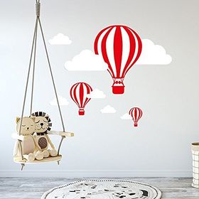 Tilki Dünyası Uçan Balonlar Kırmızı Beyaz Taraftar Bebek ve Çocuk Odası Sticker