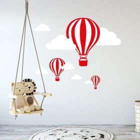 Tilki Dünyası Uçan Balonlar Kırmızı Beyaz Taraftar Bebek ve Çocuk Odası Sticker