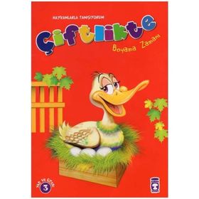 Timaş Çocuk Çiftlikte Boyama Zamanı - Hayvanlarla Tanışıyorum Kitap