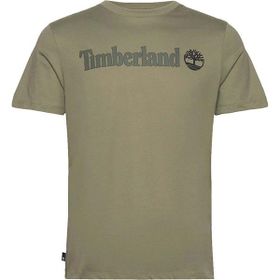 Timberland Linear Logo Yuvarlak Yaka Haki Erkek T-Shirt