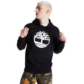 Timberland Siyah Core Tree Logo Pull Over Hoodie Erkek Günlük Sweatshirts