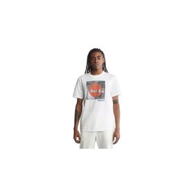 Timberland Ss Fabric Graphic Tee Beyaz Erkek Günlük Tişört