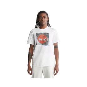 Timberland Ss Fabric Graphic Tee Beyaz Erkek Günlük Tişört