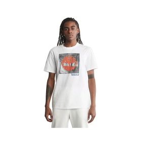 Timberland Ss Fabric Graphic Tee Beyaz Erkek Günlük Tişört