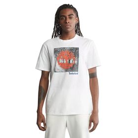 Timberland Ss Fabric Graphic Tee Beyaz Erkek Günlük Tişört