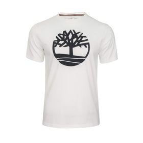 Timberland Ss Kennebec River Tree Logo Tee Beyaz Erkek Günlük Tişört