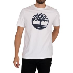 Timberland Ss Kennebec River Tree Logo Tee Beyaz Erkek Günlük Tişört