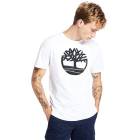 Timberland Ss Kennebec River Tree Logo Tee Beyaz Erkek Günlük Tişört