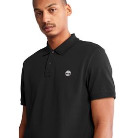 Timberland TB0A26N40011 Pique Short Sleeve Pol Siyah Erkek Bisiklet Yaka T-Shirt