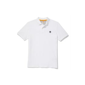 Timberland TB0A26N41001 Pique Short Sleeve Pol Bisiklet Yaka Beyaz Erkek T-Shirt