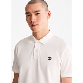 Timberland TB0A26N41001 Pique Short Sleeve Pol Bisiklet Yaka Beyaz Erkek T-Shirt