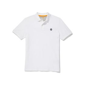 Timberland TB0A26N41001 Pique Short Sleeve Pol Bisiklet Yaka Beyaz Erkek T-Shirt