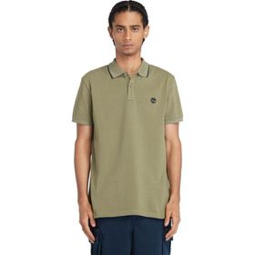 Timberland TB0A26NF5901 Haki Printed Neck Short Sleeve Polo Erkek T-Shirt