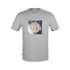 Timberland TB0A26T30521 Gri Ss Fabric Graphic Tee Erkek Günlük T-Shirt