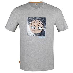 Timberland TB0A26T30521 Gri Ss Fabric Graphic Tee Erkek Günlük T-Shirt